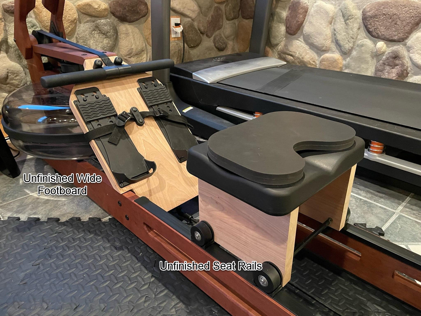 Unfinished Ergatta and WaterRower Wide/Extra Wide Footboard Upgrade